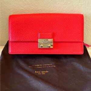 Kate Spade Vibrant Hot Fuchsia/Flamingo Pink  Clutch
